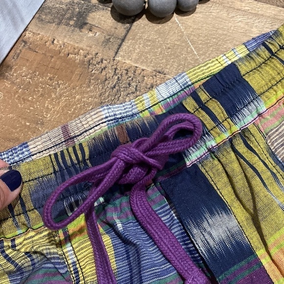 Anthropologie patchwork shorts NEW medium cotton tie dye southwestern - Picture 7 of 12